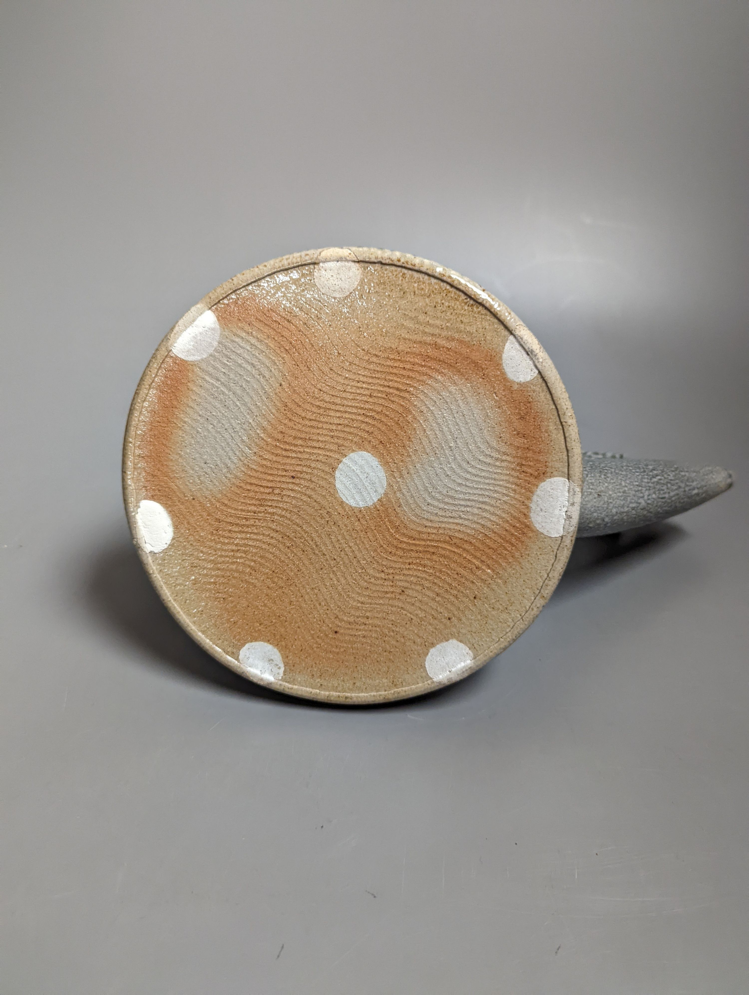 Walter Keeler - two studio pottery teapots 21cm